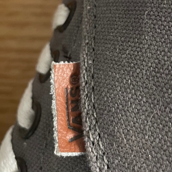 Vans Doheny Shoes Mens 9 Grey w Brown Leather Tongue & Tag Low Top Lace Up HTF - Picture 8 of 12